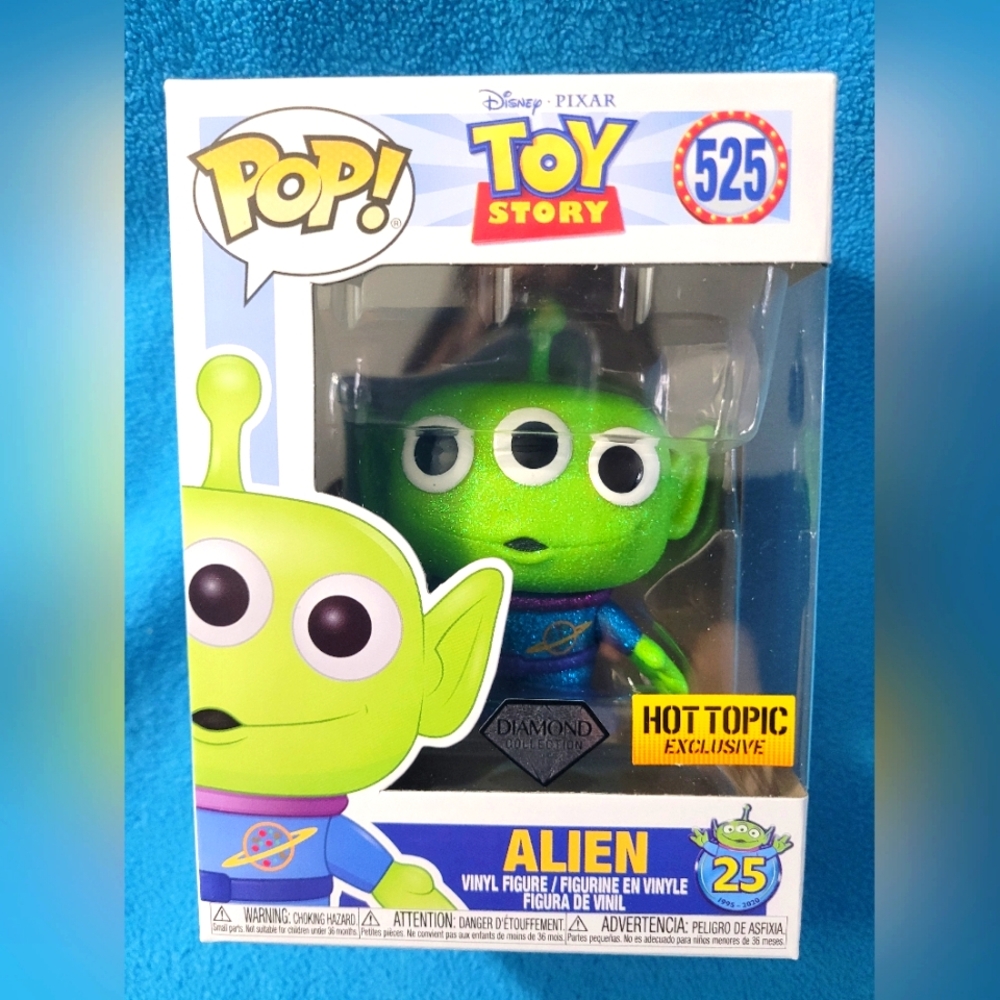 Funko Pop Disney Toy Story : Alien #525 Diamond Collection Hot Topic Exclusive